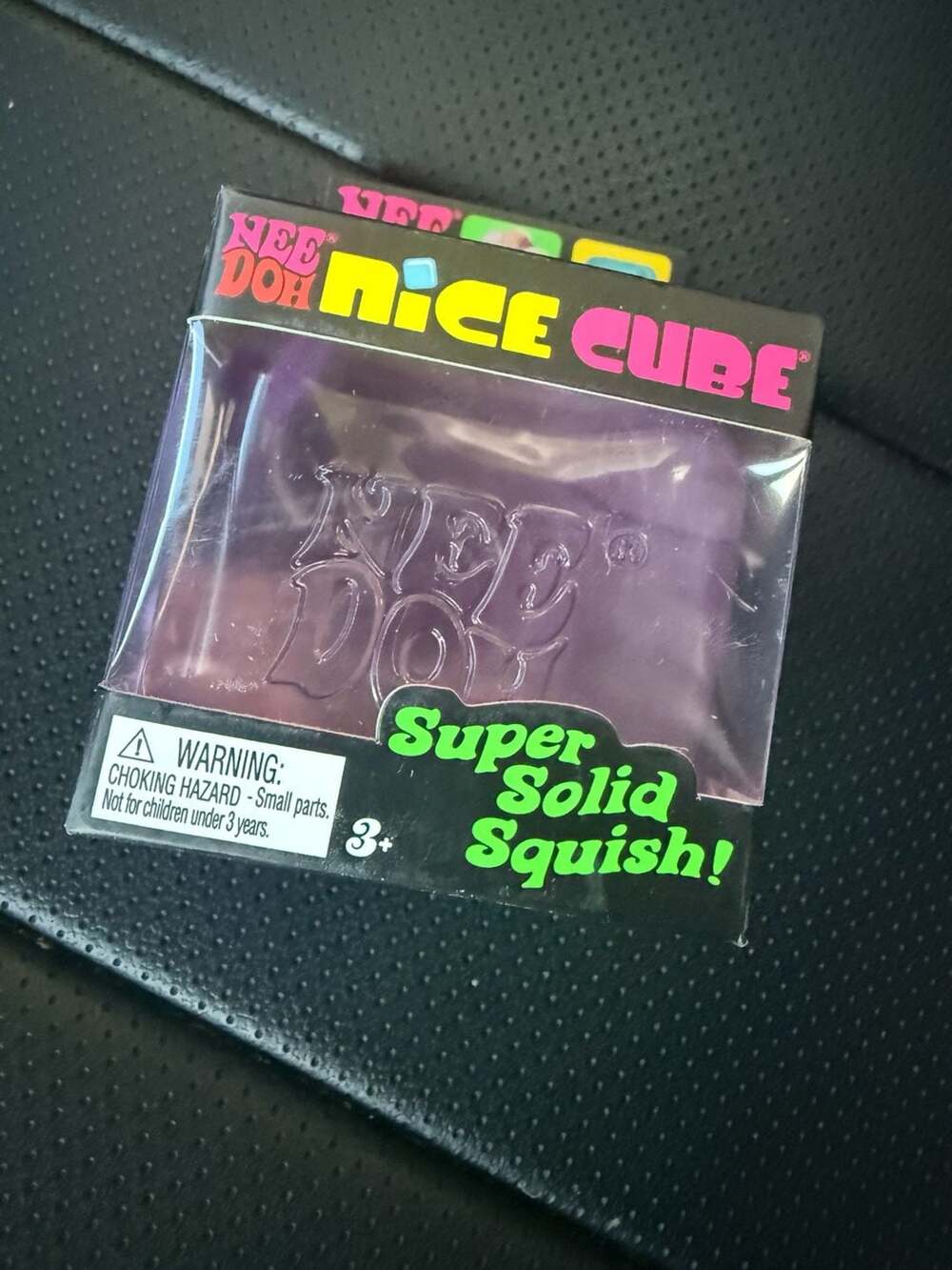 NeeDoh Nice Cube Purple Super Solid Squish Schylling Sensory Toy